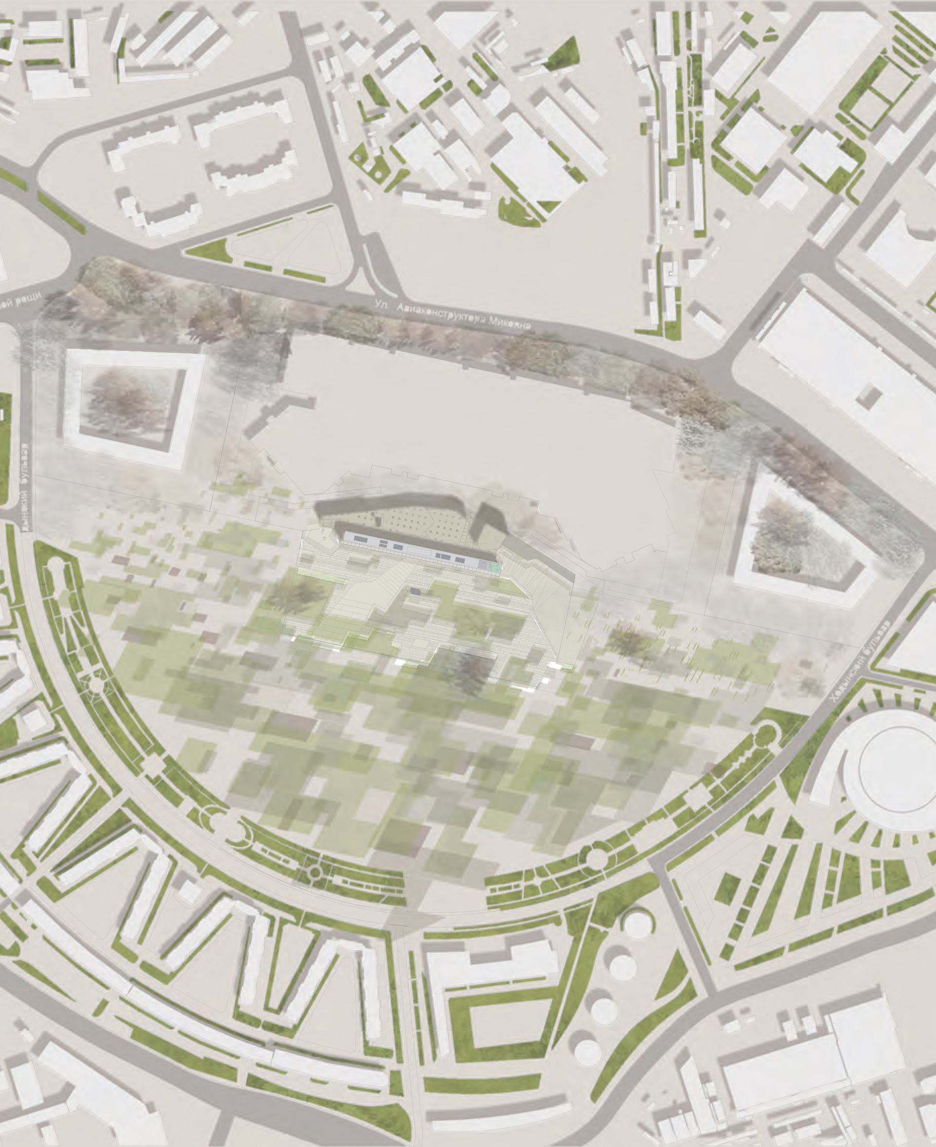 Diseño para concurso del National Centre for Contemporary Art en Moscú