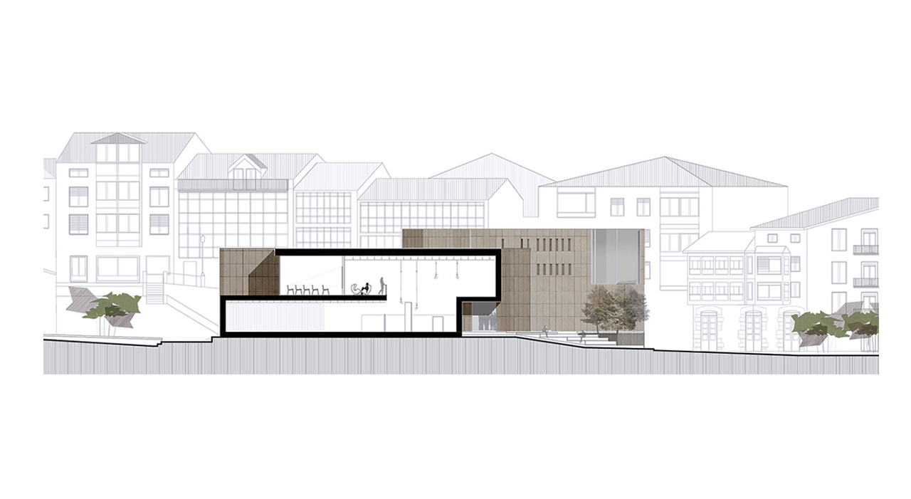 Diseño para concurso público de centro cultural en Reinosa, Cantabria