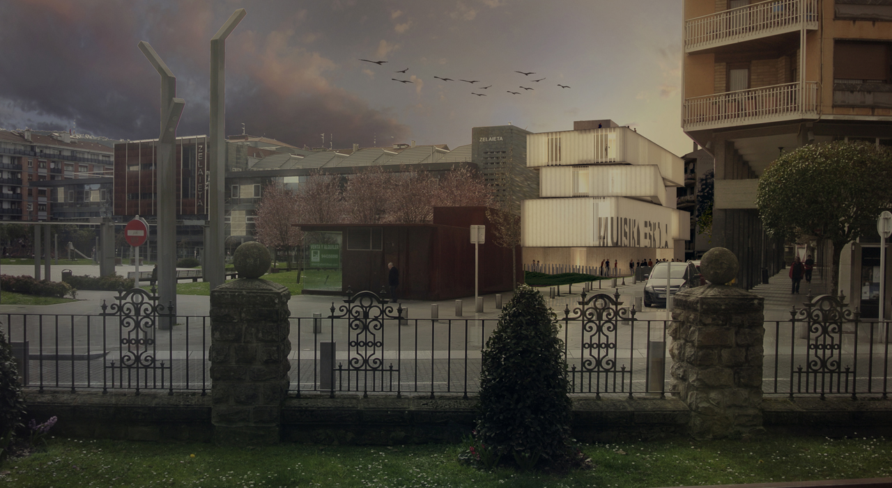 Diseño para concurso público de escuela de música en Amorebieta, Bizkaia