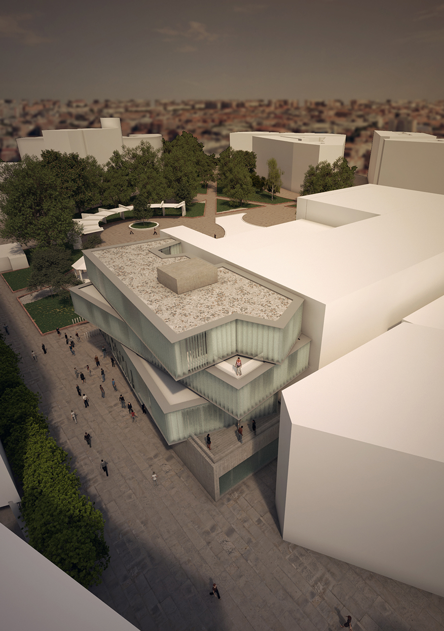 Diseño para concurso público de escuela de música en Amorebieta, Bizkaia