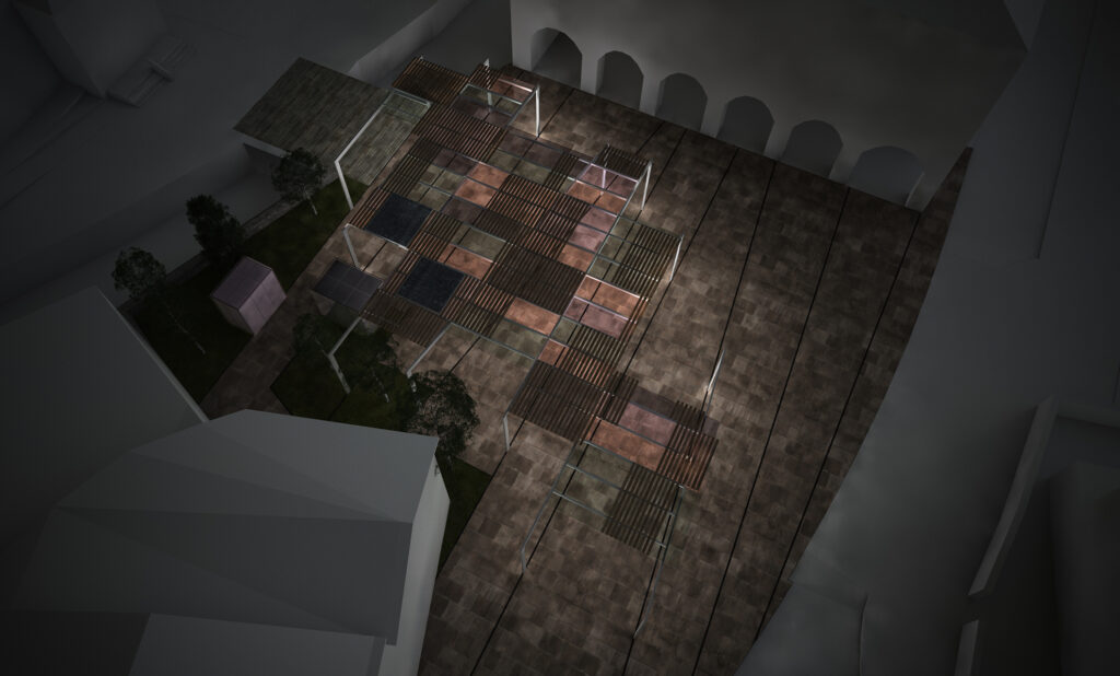 Diseño para concurso público de una plaza cubierta en Idiazabal, Gipuzkoa