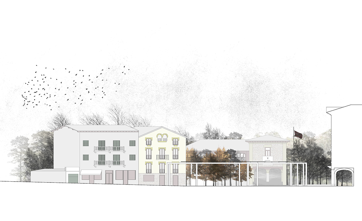 Diseño para concurso público de una plaza cubierta en Idiazabal, Gipuzkoa