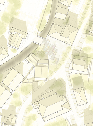 Diseño para concurso público de una plaza cubierta en Idiazabal, Gipuzkoa