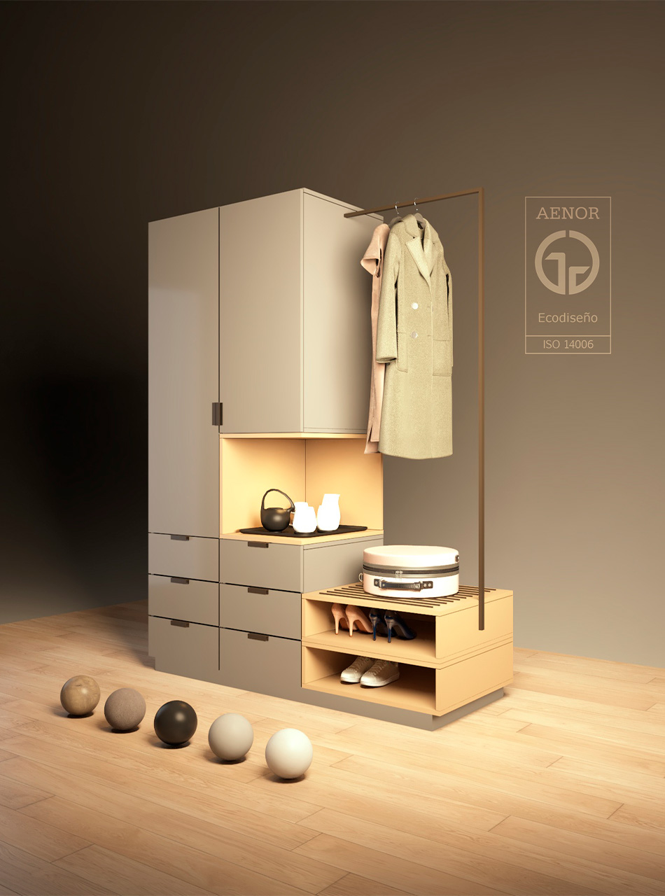 Diseño exclusivo de armario para hotel en Bizkaia